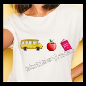 Back to School HTV Iron On Ready to Press Transfer Sheet-SHIRT NOT INCLUDED